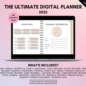The Ultimate Digital Planner • PowerPoint • Google Sheets • PDF • 2025