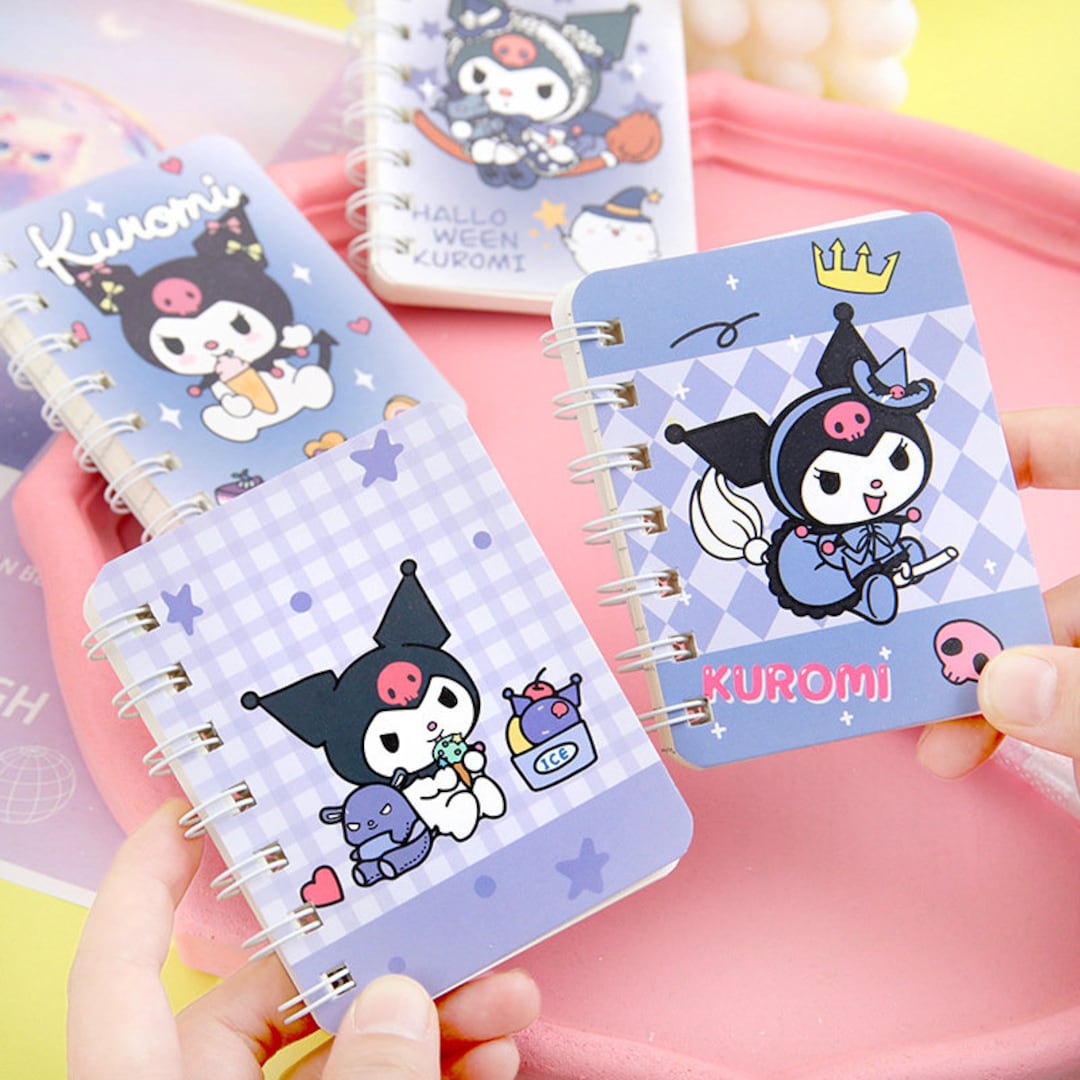 4 Mini Notebooks Set - Kawaii Kuromi, My Melody, and Cinnamoroll