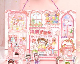 Kawaii Washi Tape 100+ Stickers Set 10x14 | Washi Tape