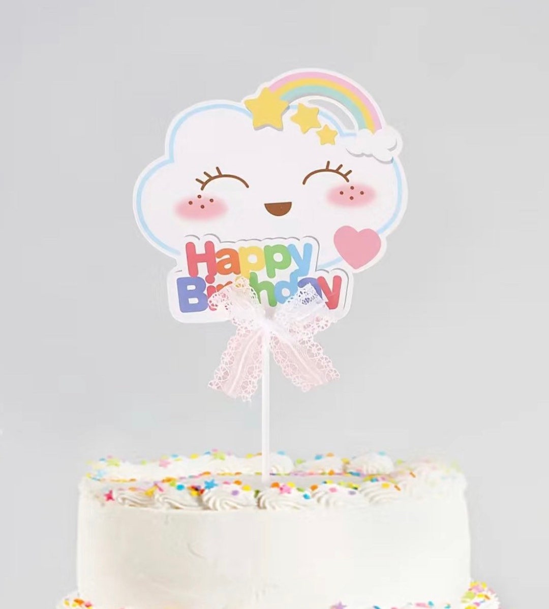 Cloud & Rainbow Cake Topper - Dreamy and Adorable Design for Unicorns ...