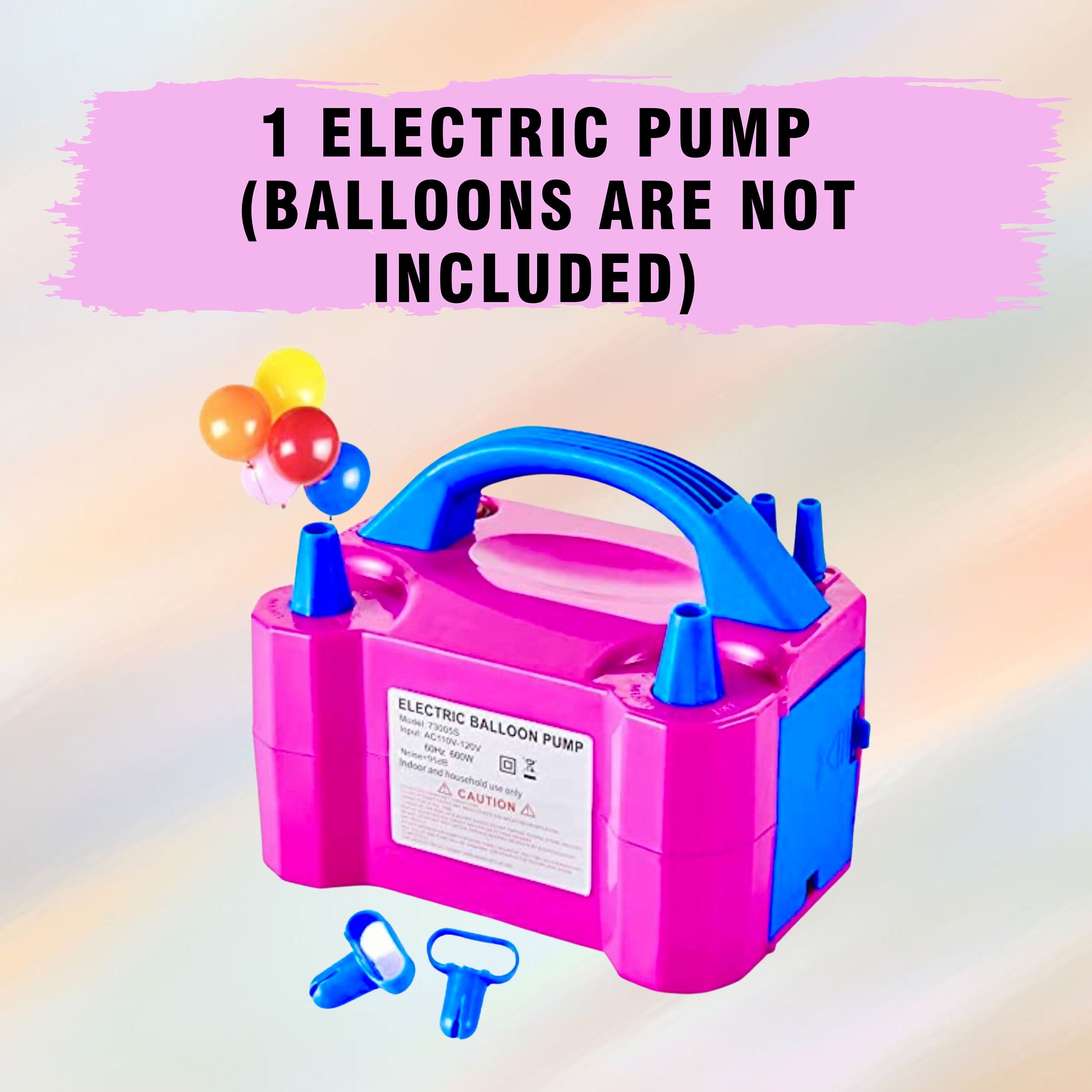 Electric Air Balloon Pump, AGPTEK 110V 600W Rose Red Portable Dual Nozzle  Inflator/Blower for Party Decoration
