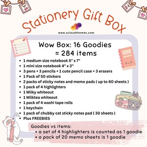 Pink Bunny Stationery Gift Box Bundle Preset Box of - Etsy