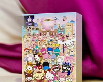Kawaii Mini Figure Charms 24 Piece Set - Cute Cartoon Cat Bunny Puppy Characters 3cm - Advent Calendar Filler for Bracelet Making Craft
