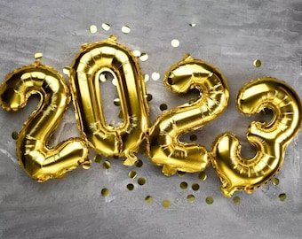Gold Number Balloon 16 or 32 inch, Foil Birthday Number 0-9, Milestone Birthday Anniversary Graduation Party Decoration