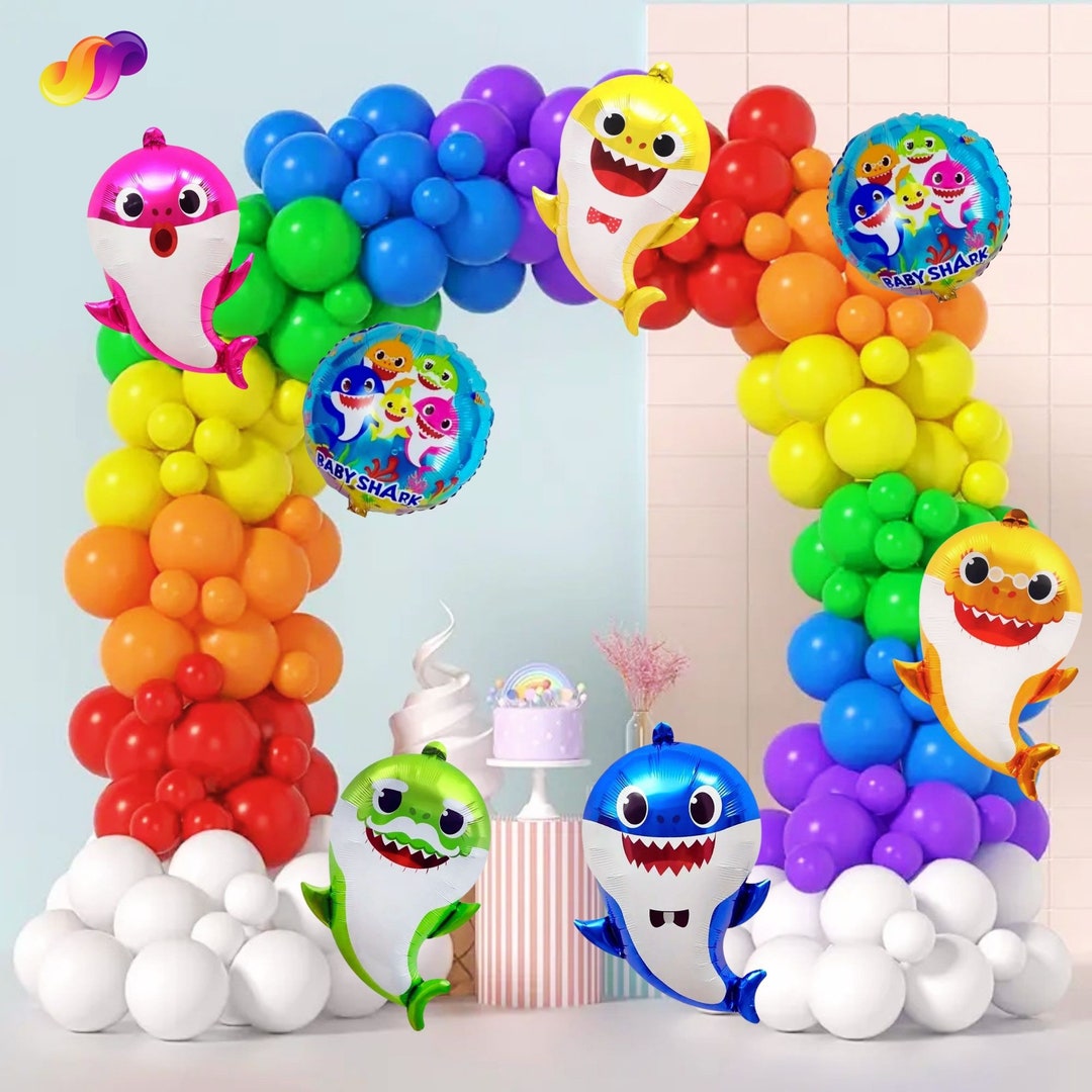 Baby Shark Balloon DIY Garland Arch Kit Custom Length Shark Family 