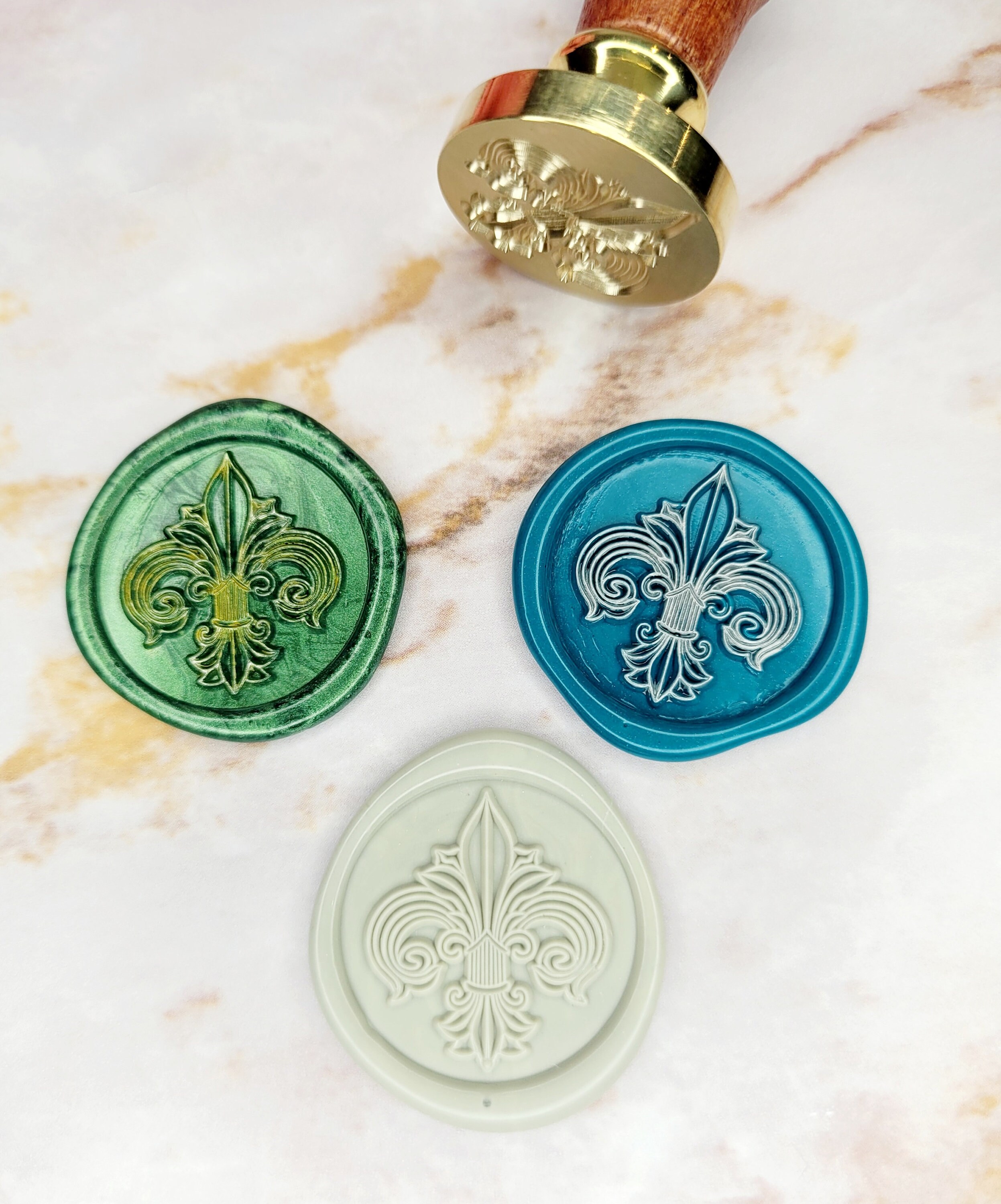 Fleurdelis Self Adhesive Wax Seals, Invitation Seals, Wax Seals, Wax