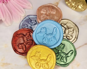 Balloon Animal Dog Self Adhesive Wax Seals, Invitation Seals, Wax Seals, Wax Seal Stickers 25mm