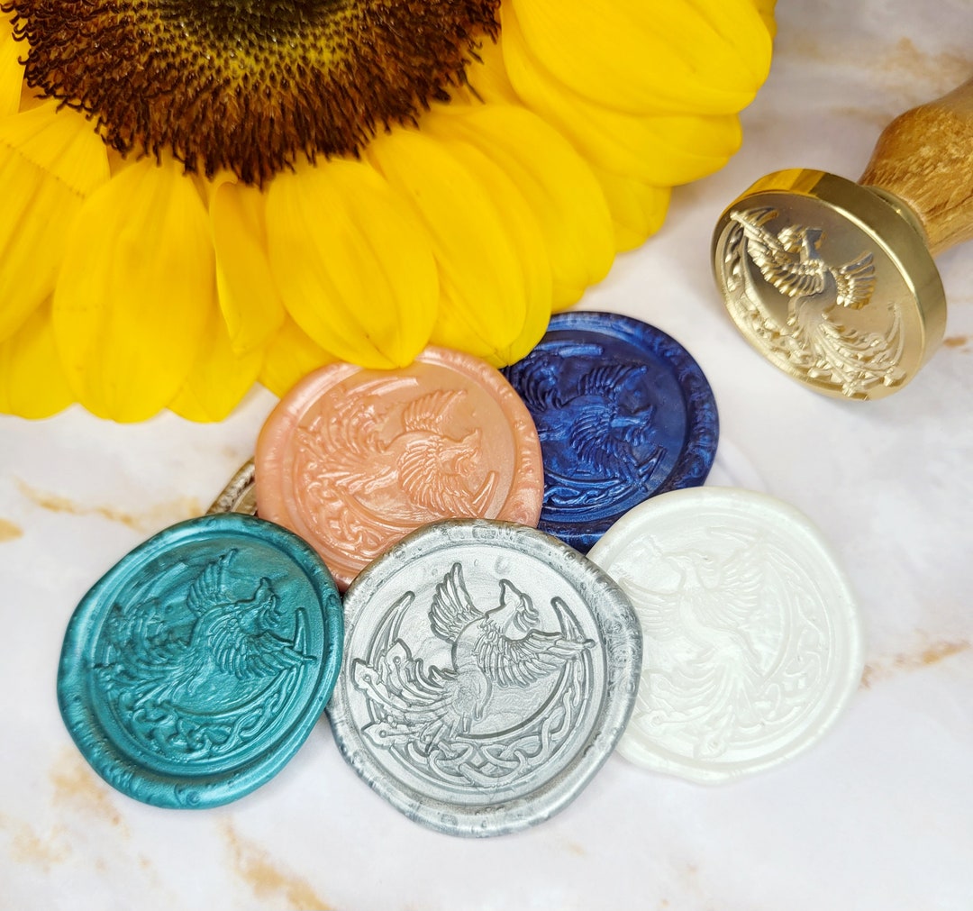 Phoenix Self Adhesive Wax Seals, Invitation Seals, Wax Seals, Wax Seal Stickers 30mm Etsy