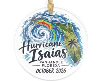 Copy of We Survived Hurricane Isaias acrylic ornament | Florida outline, October 2026
