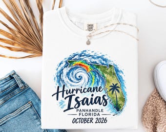 Hurricane Isaias T-Shirt | Storm Swirl Palm Trees, storm chaser, hurricane party, Florida Panhandle, Destin