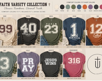 Varsity Faith Collection, Find Your Identity in Christ T-shirt | Christian Faith Typography Tee Comfort Colors seafoam, Christian shirt
