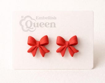 Bow Stud Earrings, Mini Bow Earrings for Women, Cute Feminine Studs, Lightweight Everyday Earrings