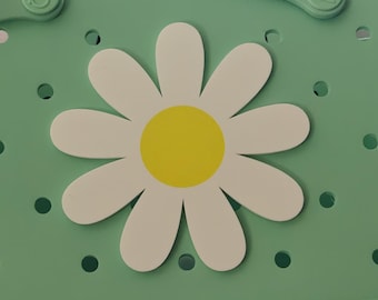 Large Daisy Bogg Bag Charm, Flower Bag Charm for Bogg-Style Bags, Cute Floral Hole Charm, Summer Bag Accessory, Gift for Her