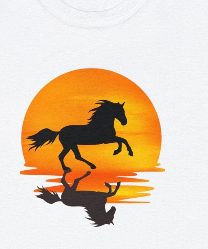 Horse Tshirt Running Horse Tee for Horse Lovers Graphic Etsy