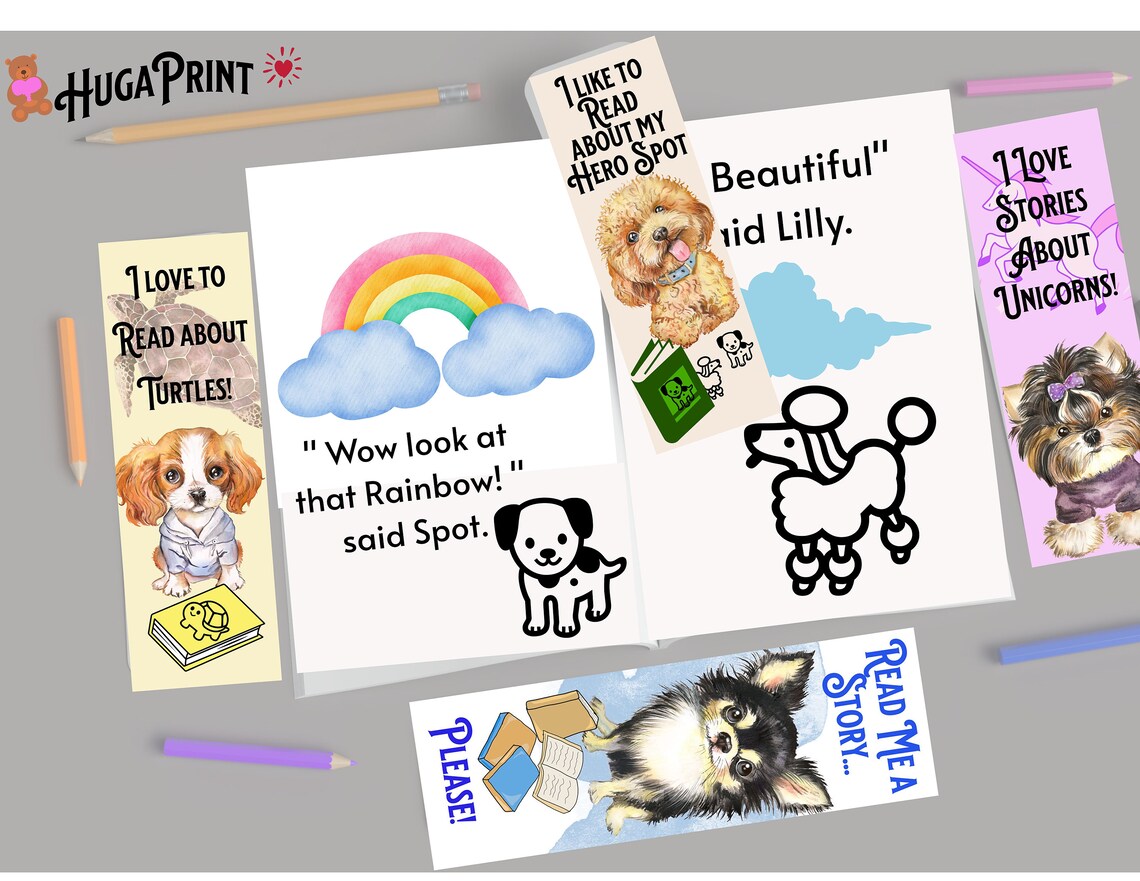 Beautiful Watercolor Bookmarks for Kids reading With - Etsy