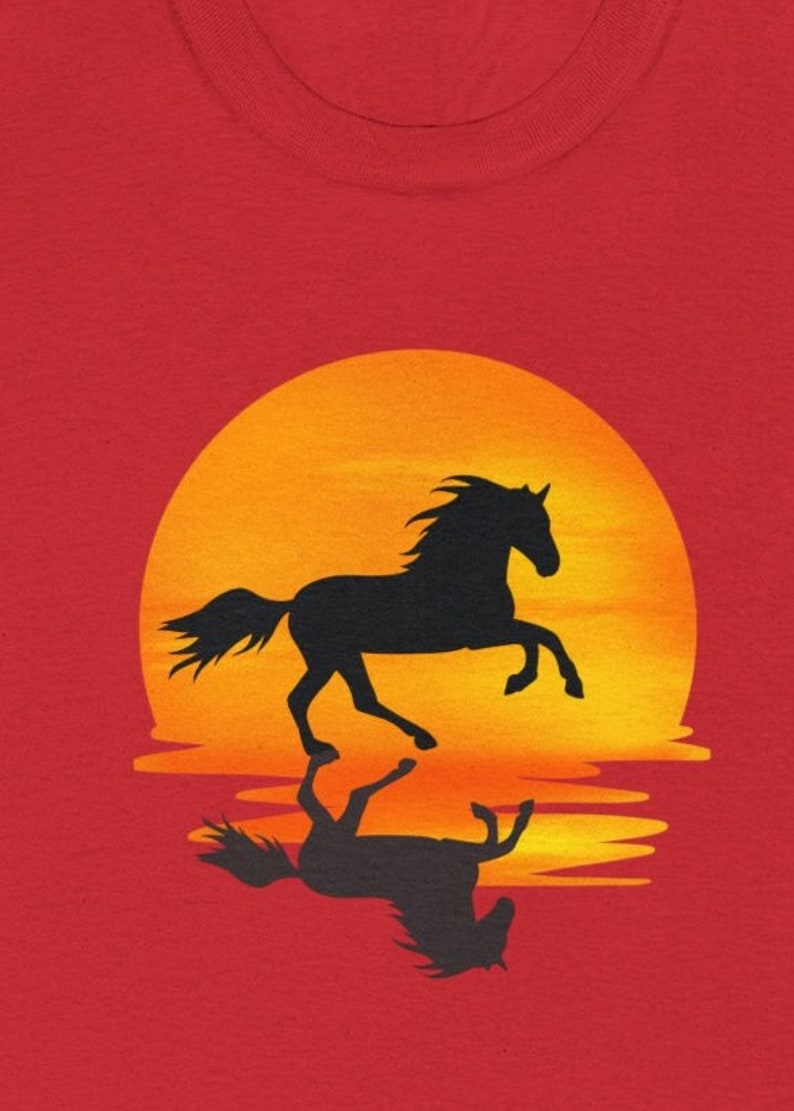 Horse Tshirt Running Horse Tee for Horse Lovers Graphic Etsy