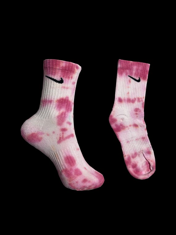 Pink Tie Tie Dye Elite Socks Custom Tie Dye Pink On Pink Nike Socks