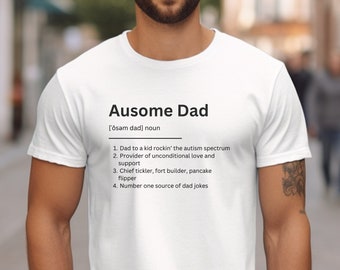 Custom Autism Dad Shirt, Ausome Dad T Shirt, Autism Dad TShirt, Dad Autism Shirt, Dad Autism Acceptance Shirt, Minimalist Autism Dad Shirt