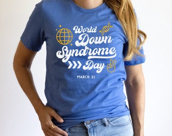 Retro Wereld Down Syndroom Dag Shirt, Retro Down Syndroom Shirt, 3-21 Dag, Down Syndroom Acceptatie, Wereld Down Syndroom Dag Shirt