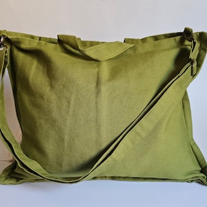 Handmade Reversible Canvas Travel Tote Bag with Trolley Strap