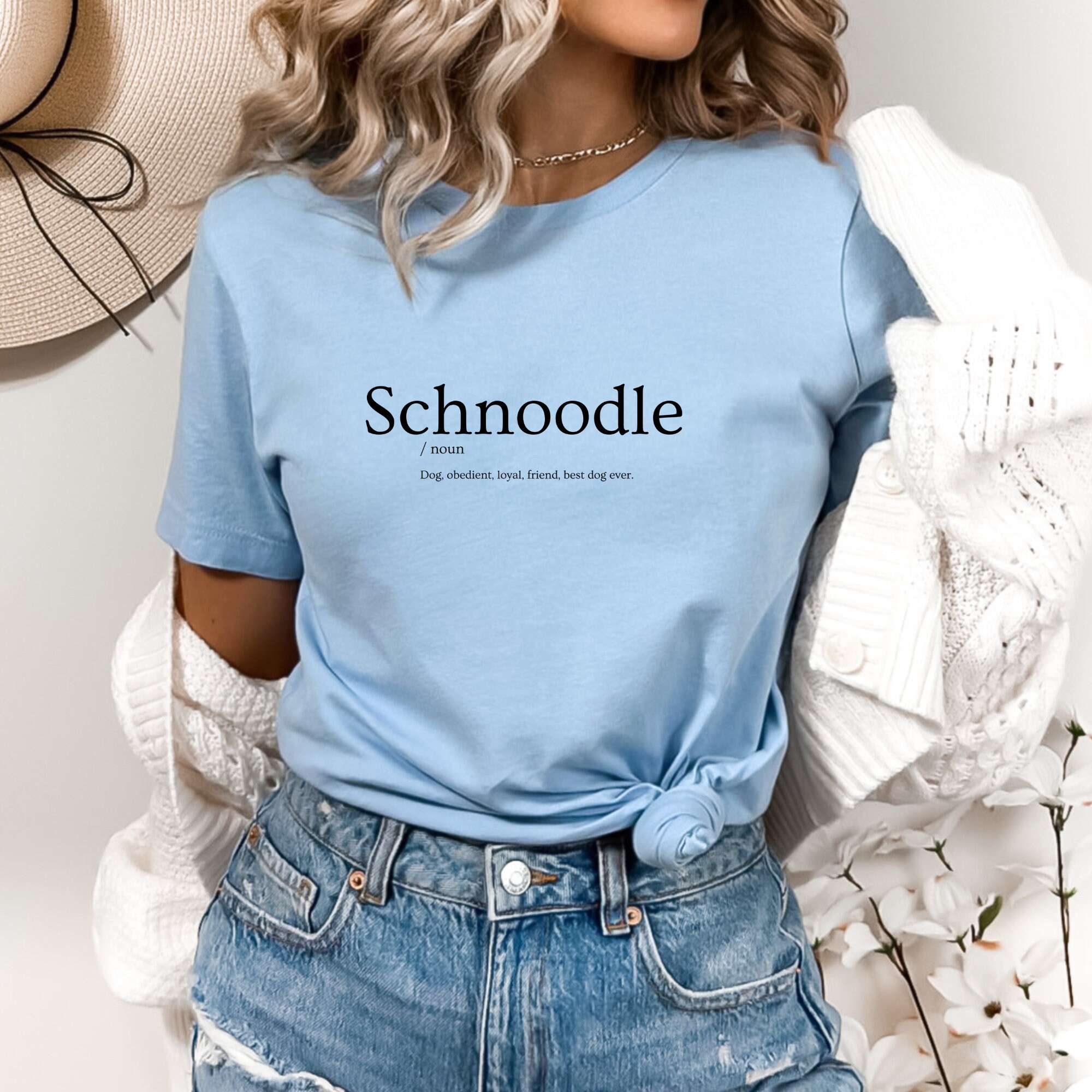 T-Shirt Unisex Fellow Friends 'Eat Sleep Walk Schnoodle' - Cotone Premium, Morbida, Stampata In UK