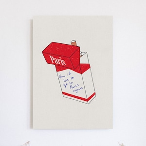 Paris Print | The 1975, Aesthetic Typography Poster, Retro Wall Art, Maximalist Room Decor, ILIWYS, BFIAFL, Matty Healy