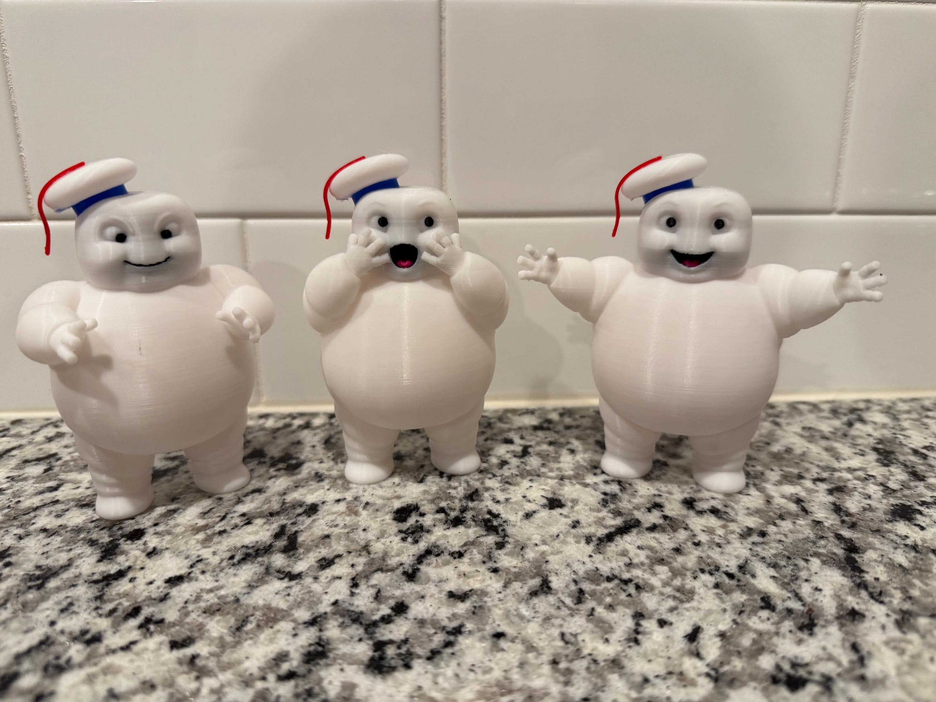 Ghostbusters Movie Mini Stay Puft Marshmallow Man Figures 3D