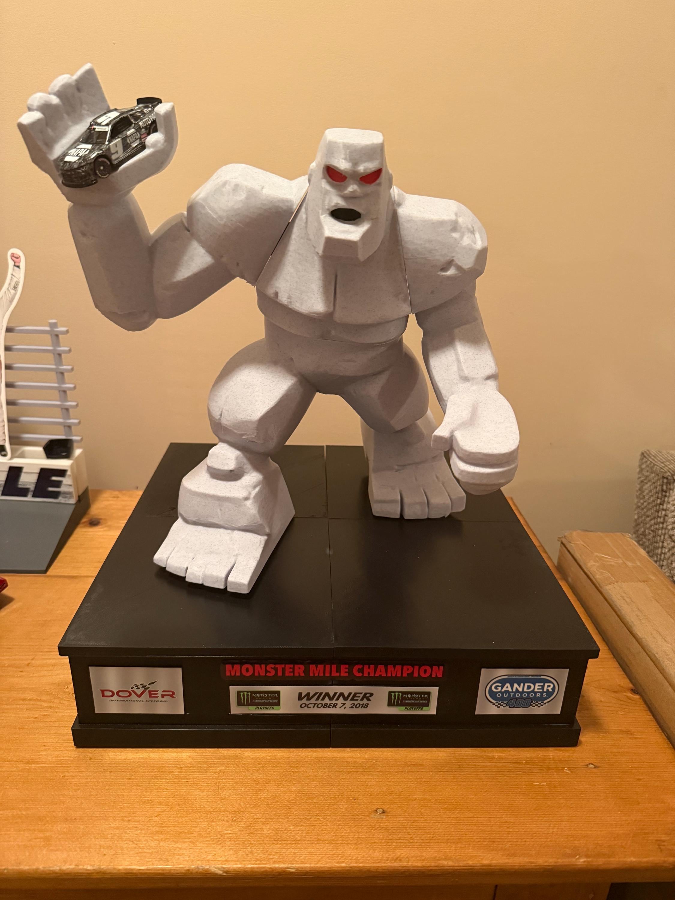 Dover Speedway NASCAR Miles Monster Trophy Replica Holds 1/64
