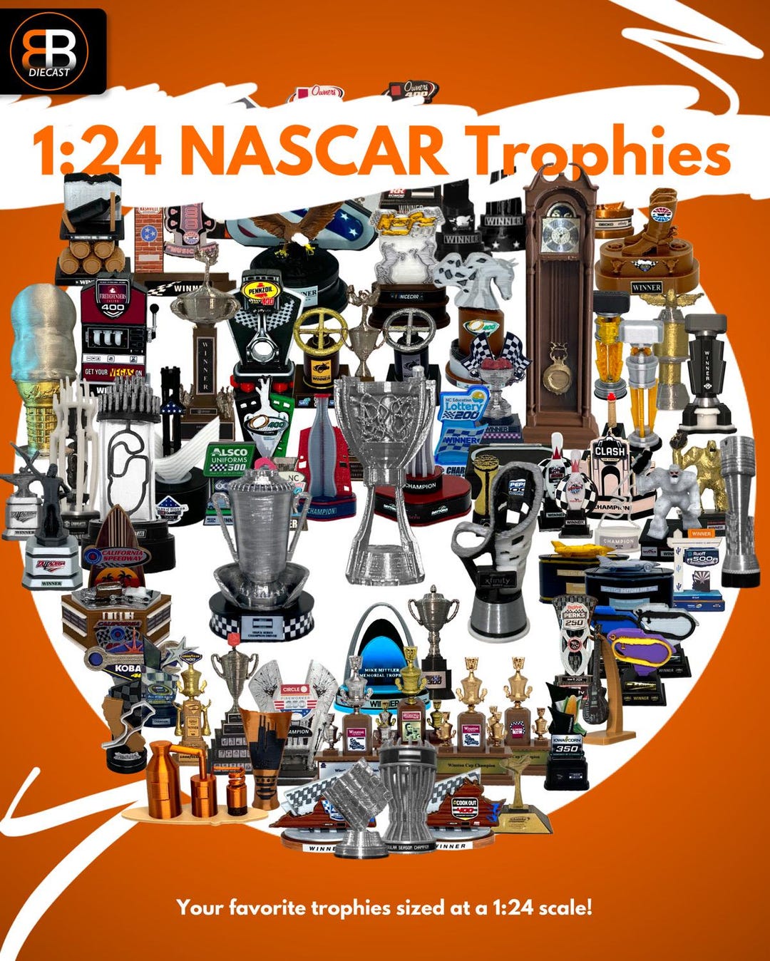 NASCAR 1:24 Trophies - Etsy