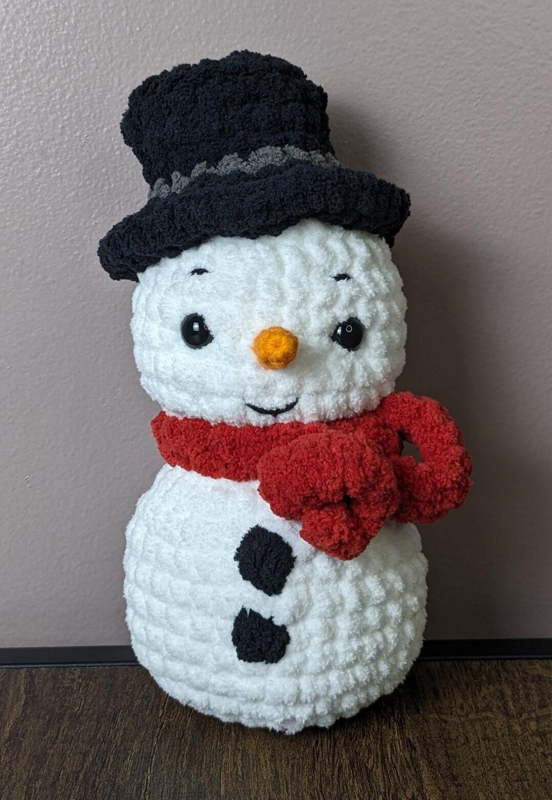 Crochet Pattern: Mr Frosty Snowman Plushie Adorable Low Sew