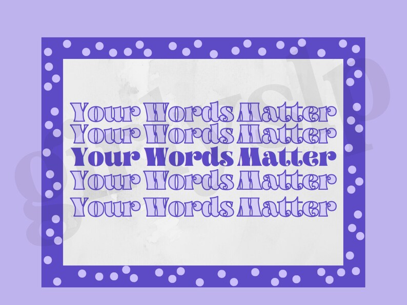 SLP Bulletin Board Kit your Words Matter Etsy