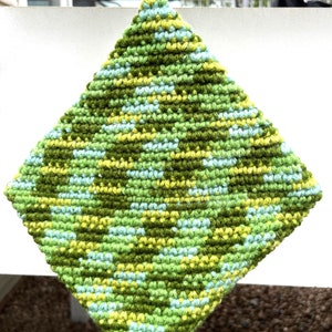 Double Thick Potholder | Cotton Hot Pad | Crocheted Pot Holder | Housewarming Gift | Modern Trivet | Christmas Gift | Rustic Hot Pad
