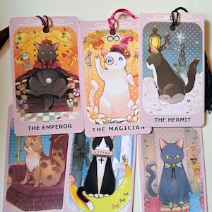 Intuitively picked Cat Tarot card bookmark