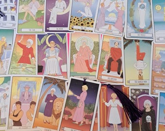 Golden Girls Tarot card bookmark. Intuitively picked