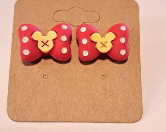 Minnie Mouse Inspired Bow Earrings 1 pair