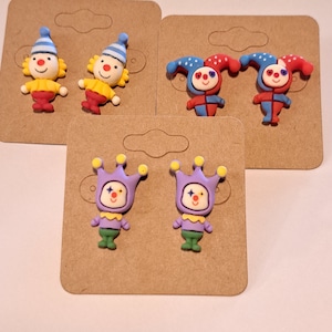 Clown Earrings  1 pair