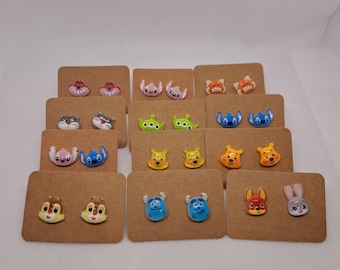 Mini fun character earrings 1 pair