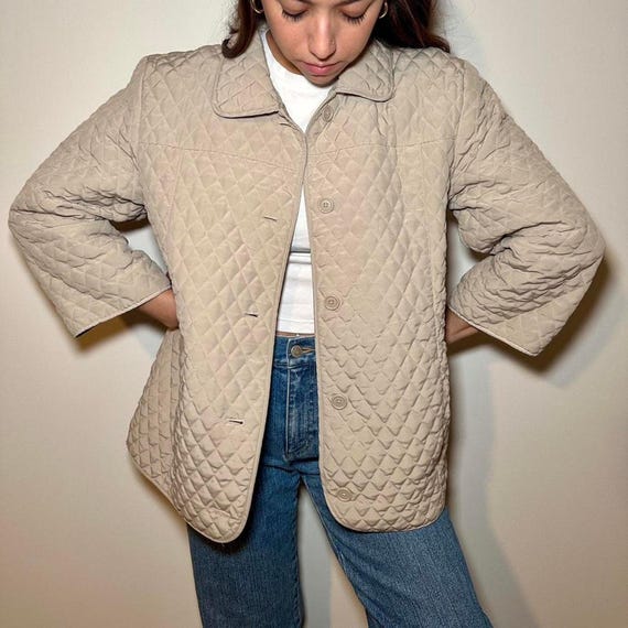Quilted spring jacket cottage core lightweight y2… - image 1