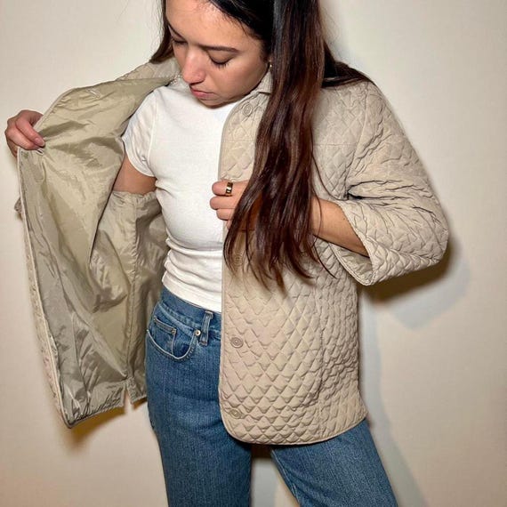 Quilted spring jacket cottage core lightweight y2… - image 3