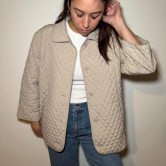 Quilted spring jacket cottage core lightweight y2… - image 4