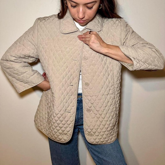 Quilted spring jacket cottage core lightweight y2… - image 2