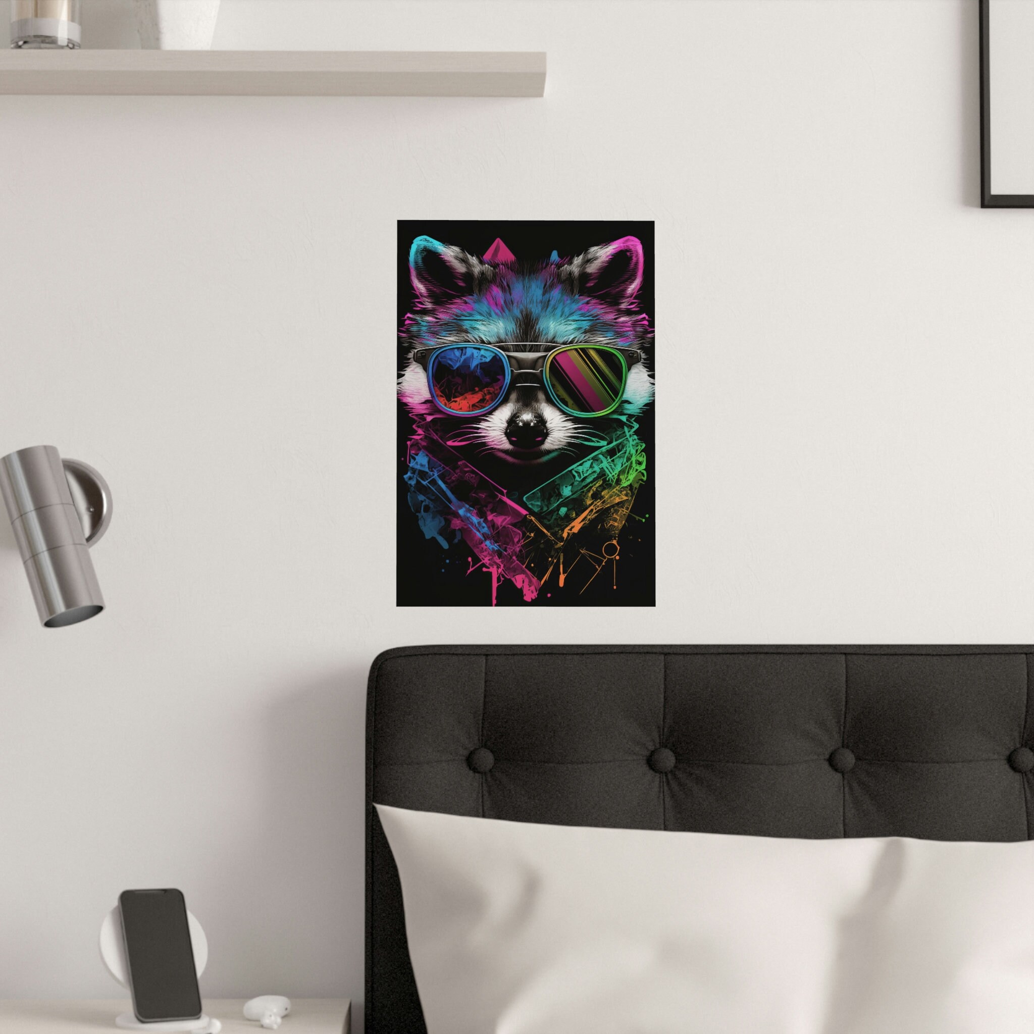 Cyberpunk Raccoon Poster - Etsy