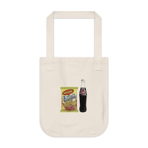 Desi Snacks Organic Canvas Tote Bag, Eco Friendly, Desi Gift Bag