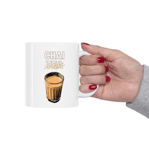 No More Chai Tea Mug 11oz, Desi gift, Coffee Tea Art, Home Gift