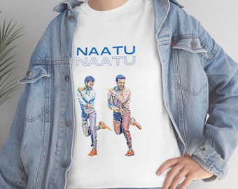 RRR Telugu Movie Icon Unisex Cotton Tee | Naatu Naatu tee