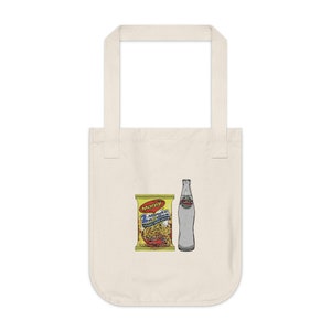 Desi Snacks Organic Canvas Tote Bag, Eco Friendly, Desi Gift Bag