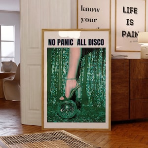 Keine Panic All Disco Digital Print | Trendige Wanddekoration | Musik inspirierte Kunst | Musik-Liebhaber-Geschenk-Ideen | Spiegelball Disco Wandposter |