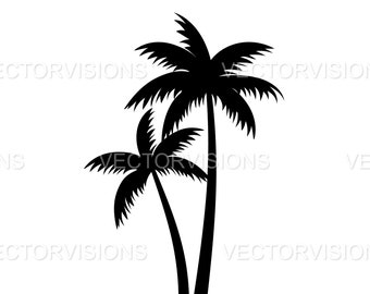 Palm Trees Svg, Trees Svg, Palm Trees, Vector Cut file for Cricut,cricut,Silhouette, Pdf Png Eps Dxf,Decal,Sticker,Vinyl, Pin,Stencil