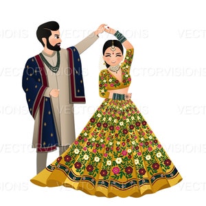 Indian Couple Clipart, Indian Wedding Clipart, Indian Couple Clipart, Indian,Bollywood Couple Clipart, Desi Couple Clipcart, Desi Wedding