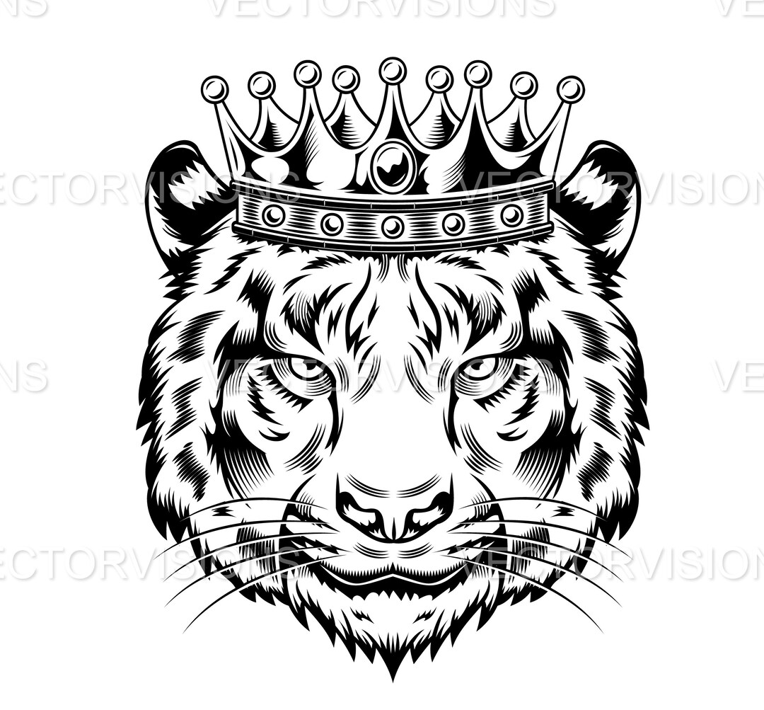 Tiger Crown Svg, Tiger King Svg, Royal Tiger Svg,vector Cut File for